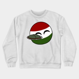 hungaryball and food chibi Crewneck Sweatshirt